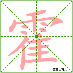 霍的笔顺拼音及解释