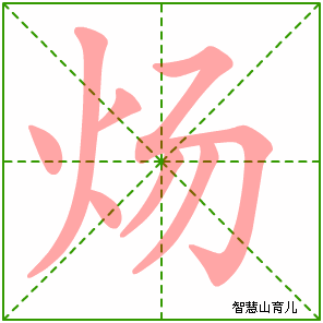 炀的笔顺拼音及解释